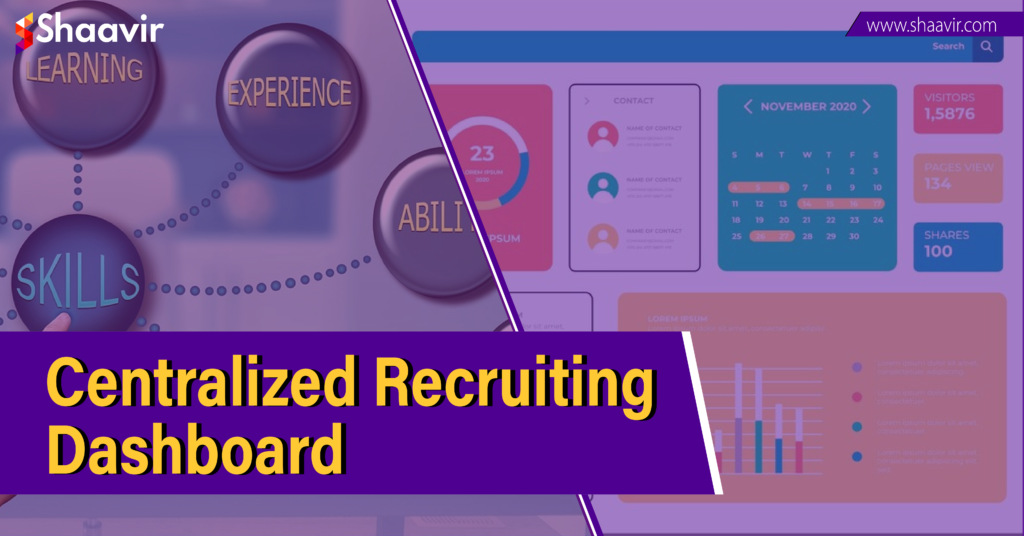 Centralized Recruiting Dashboard interface showcasing experience, skills, and ability metrics.