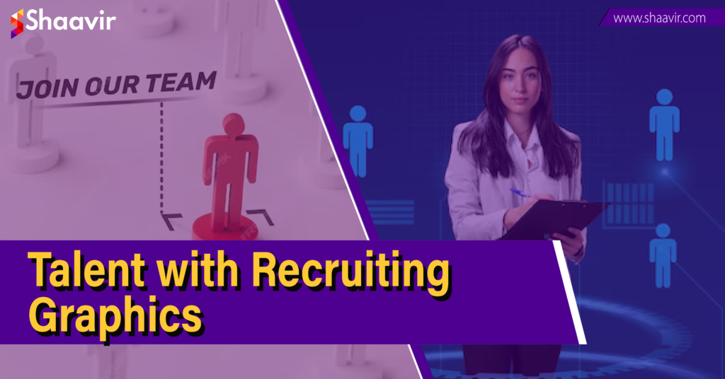 A recruiting graphic featuring a person with a clipboard, silhouettes of potential team members, and text promoting talent recruitment.